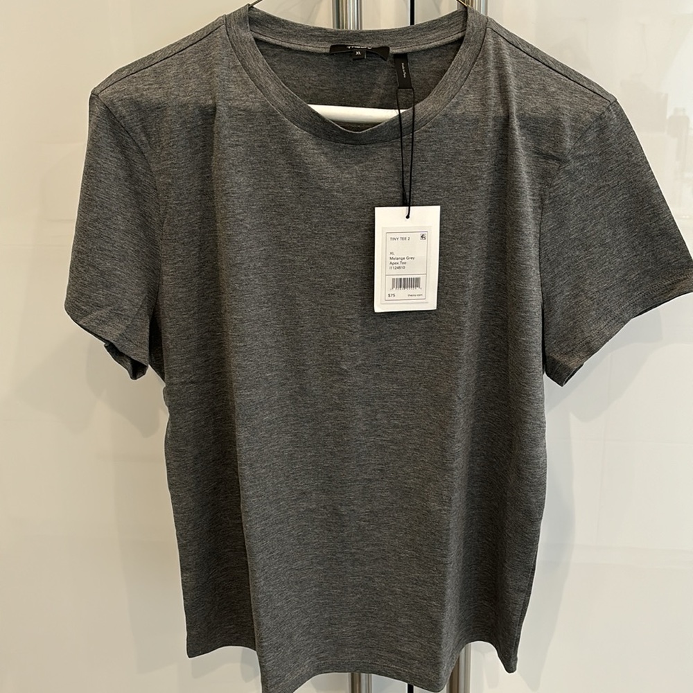 Theory Tiny Tee 2 - Melange Grey Apex Tee